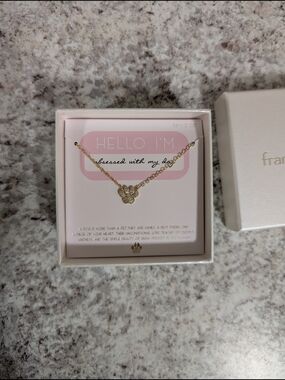 Francesca's Collections Gold Paw Print Necklace
